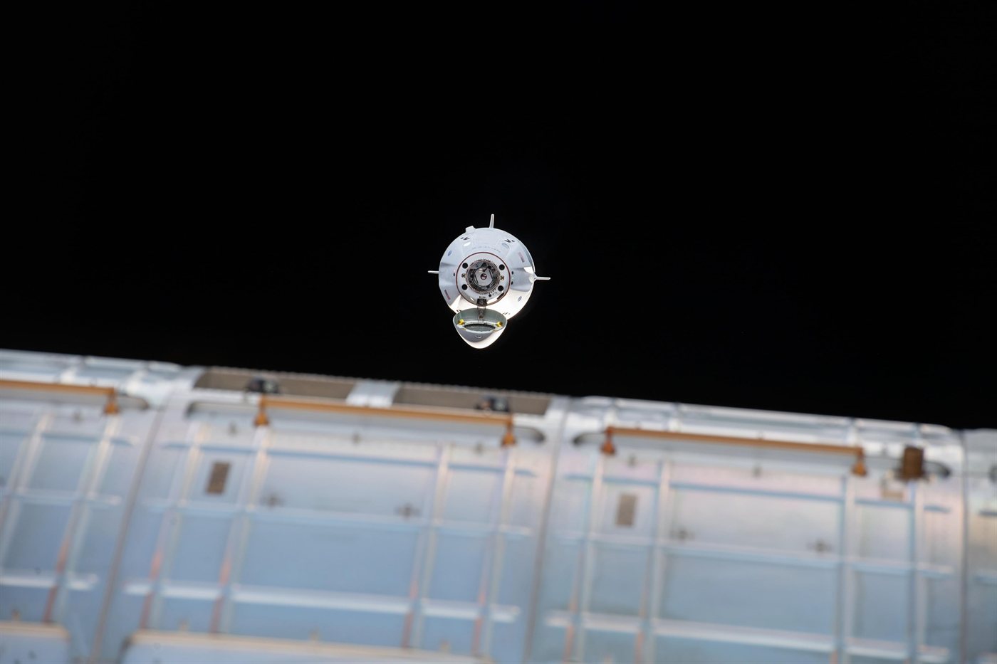 Dragon approaching the International Space Station